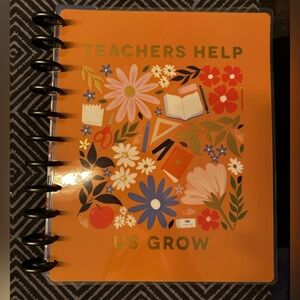 Happy planner front cover, back cover, and disks.